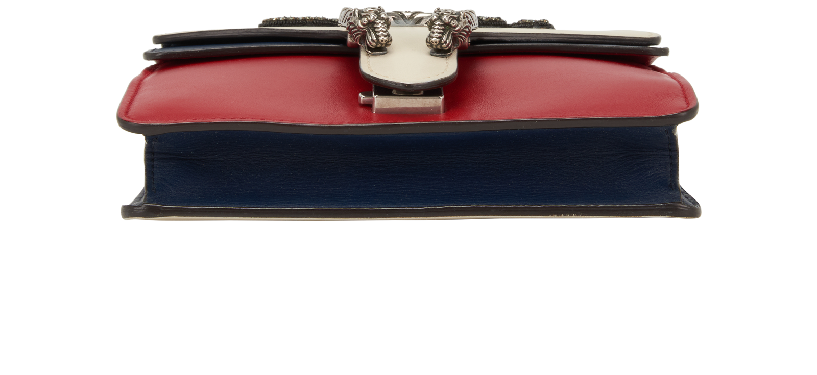Embellished Snake Mini Dionysus, &pound;495, Handbags, Navy/Red/White, Leather, Top view